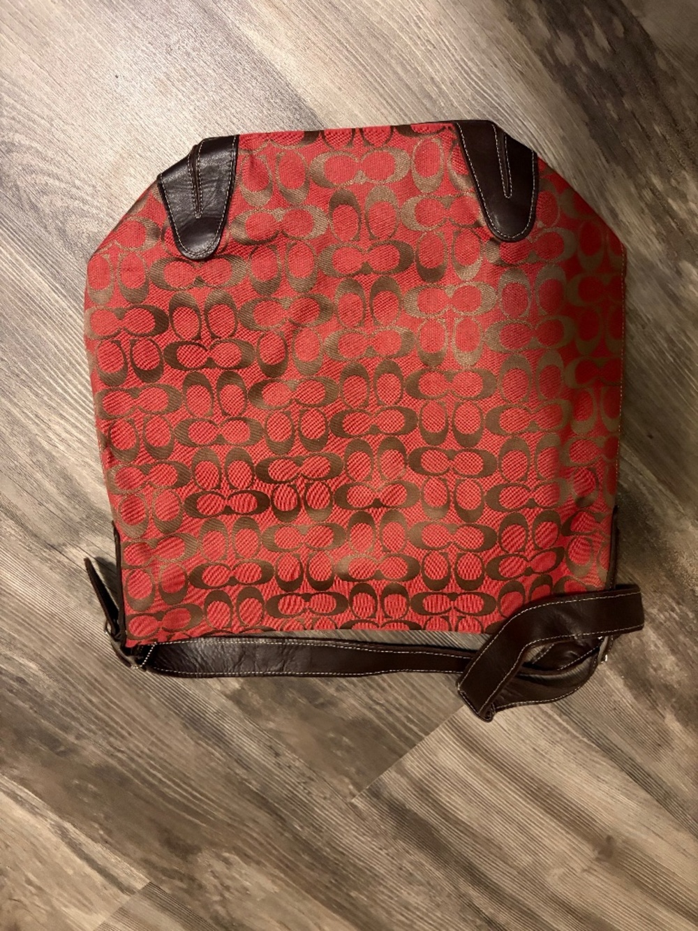 Coach bucket purse-red